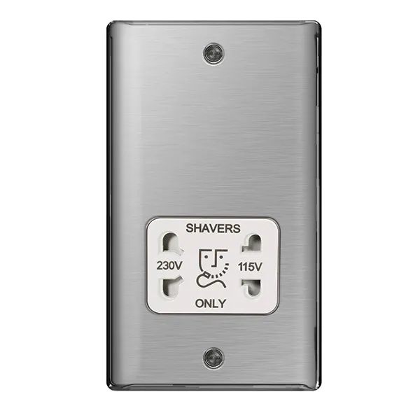 BG Nexus Metal 110v Shaver Socket