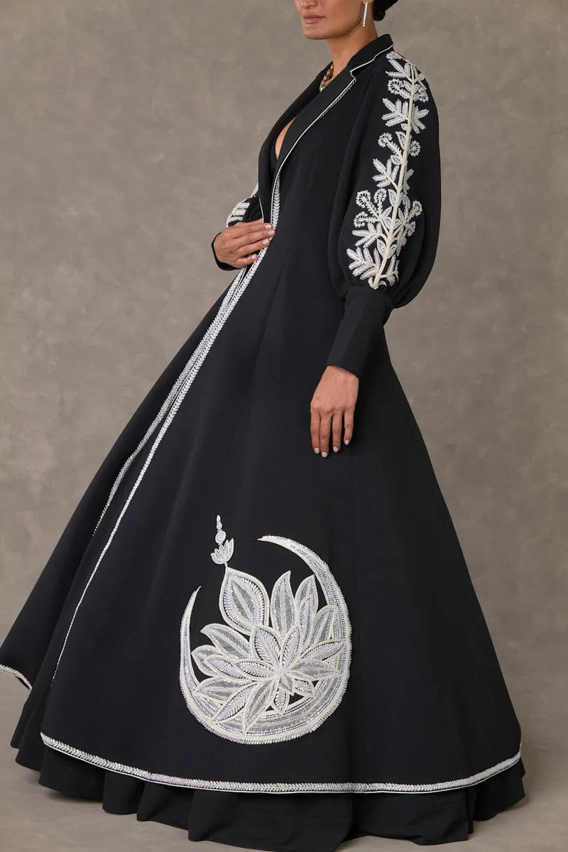 Black Chand Gown Set