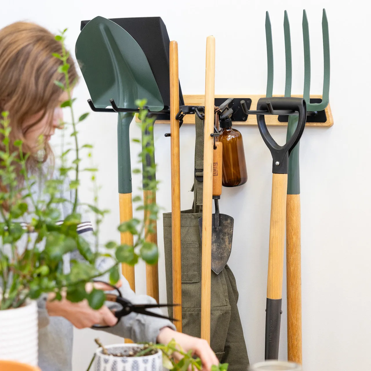 BLAT Tool Wood Storage Rack | Garden Tool Organizer