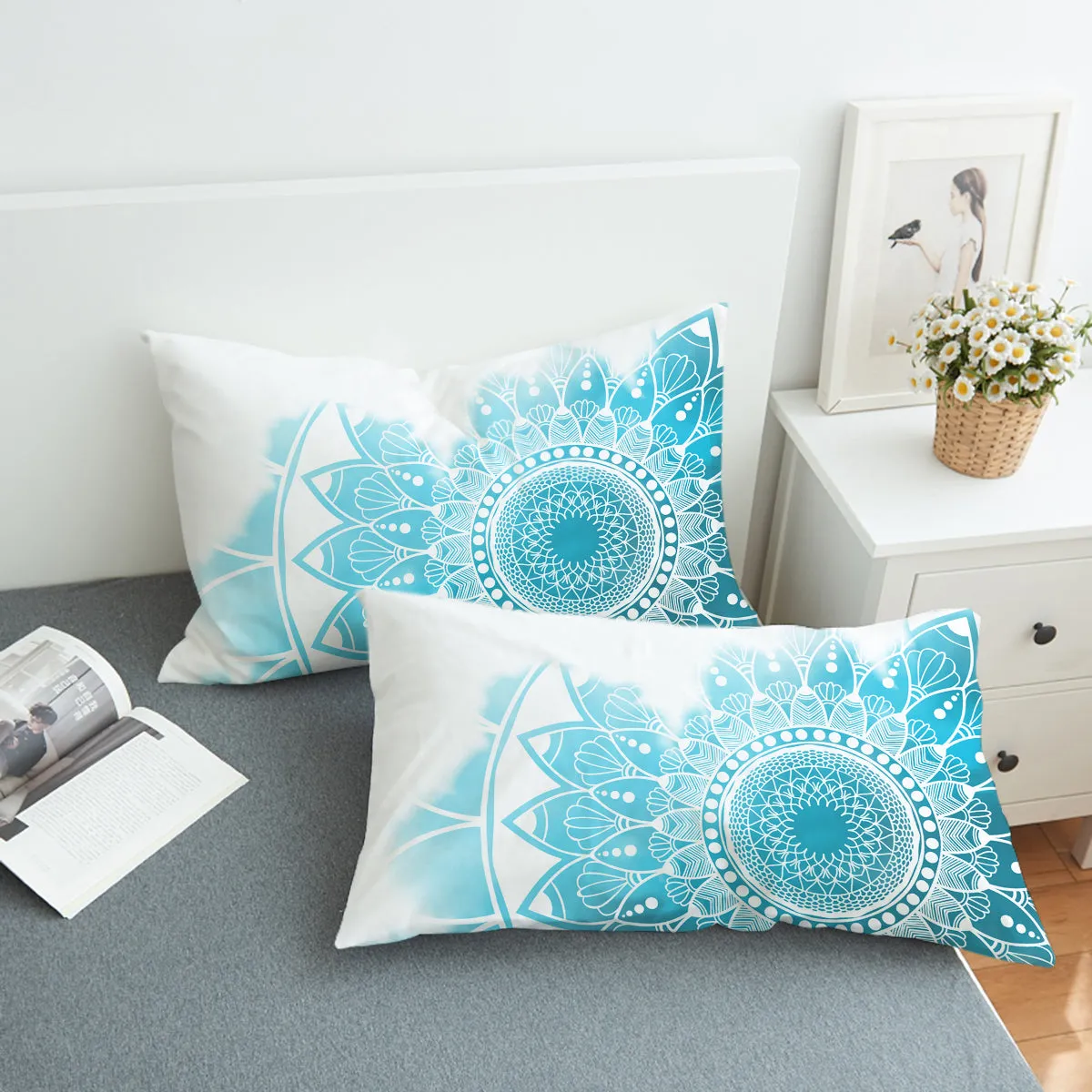 Bohemian Hues & Blues Comforter Set