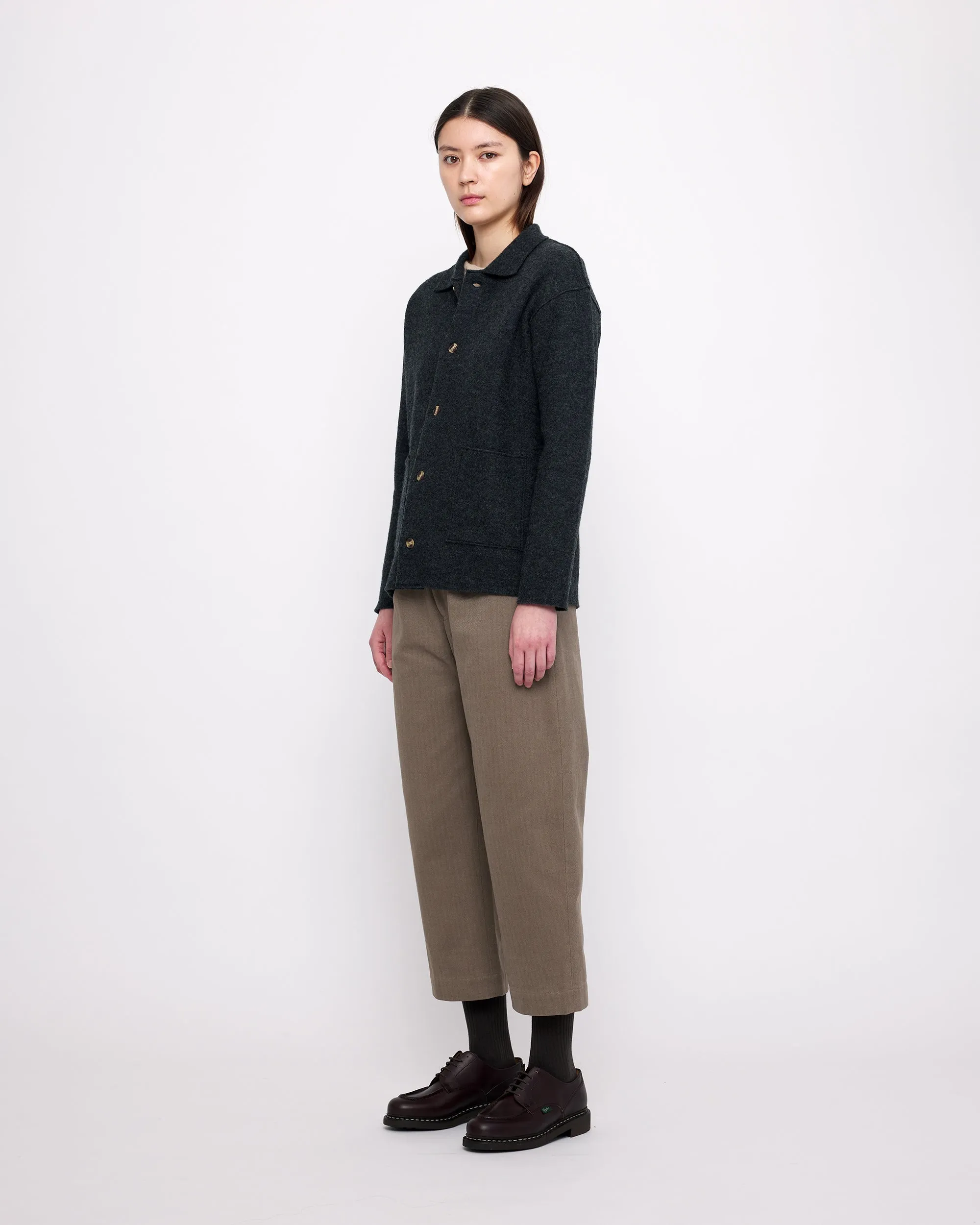 Boiled Wool Chore Shirt Jacket - FW24 - Gray