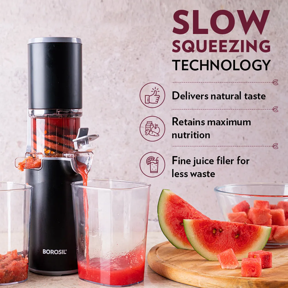 Borosil Easy Juice Cold Press Slow Juicer