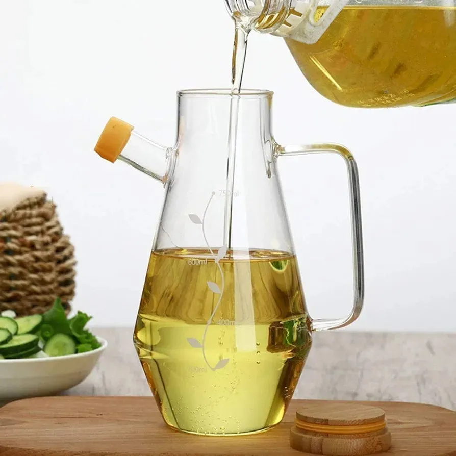 Borosilicate Glass Pitcher 940ml Oil-Vinegar Dispenser Pot