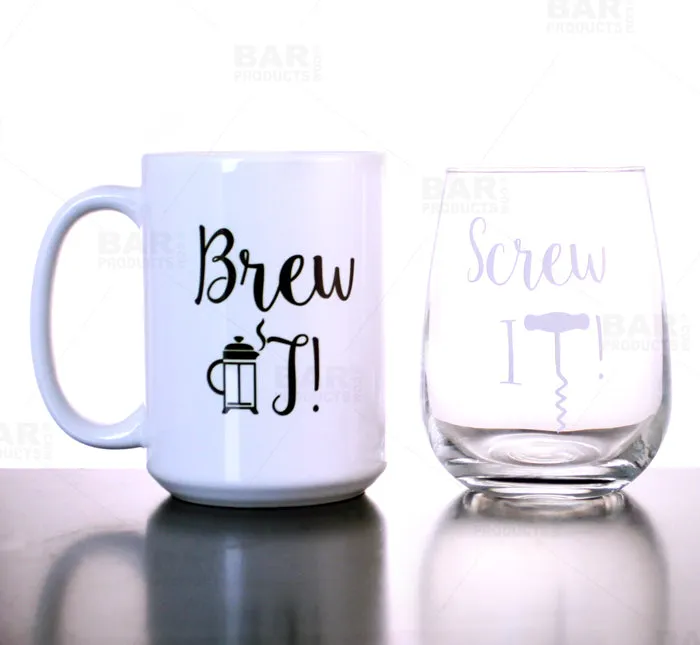 Brew It & Screw It Wine/ Coffee Set