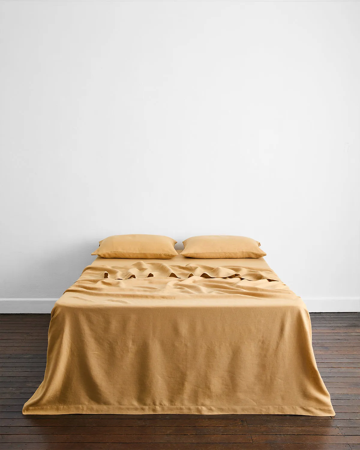 Caramel 100% French Flax Linen King Pillowcases (Set of Two)