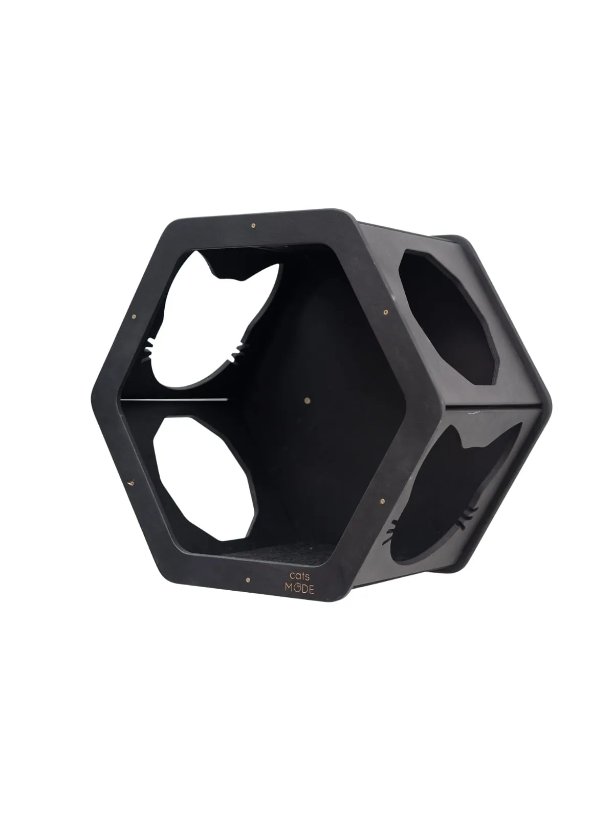 Cat Hexagon Shelf Dark Walnut