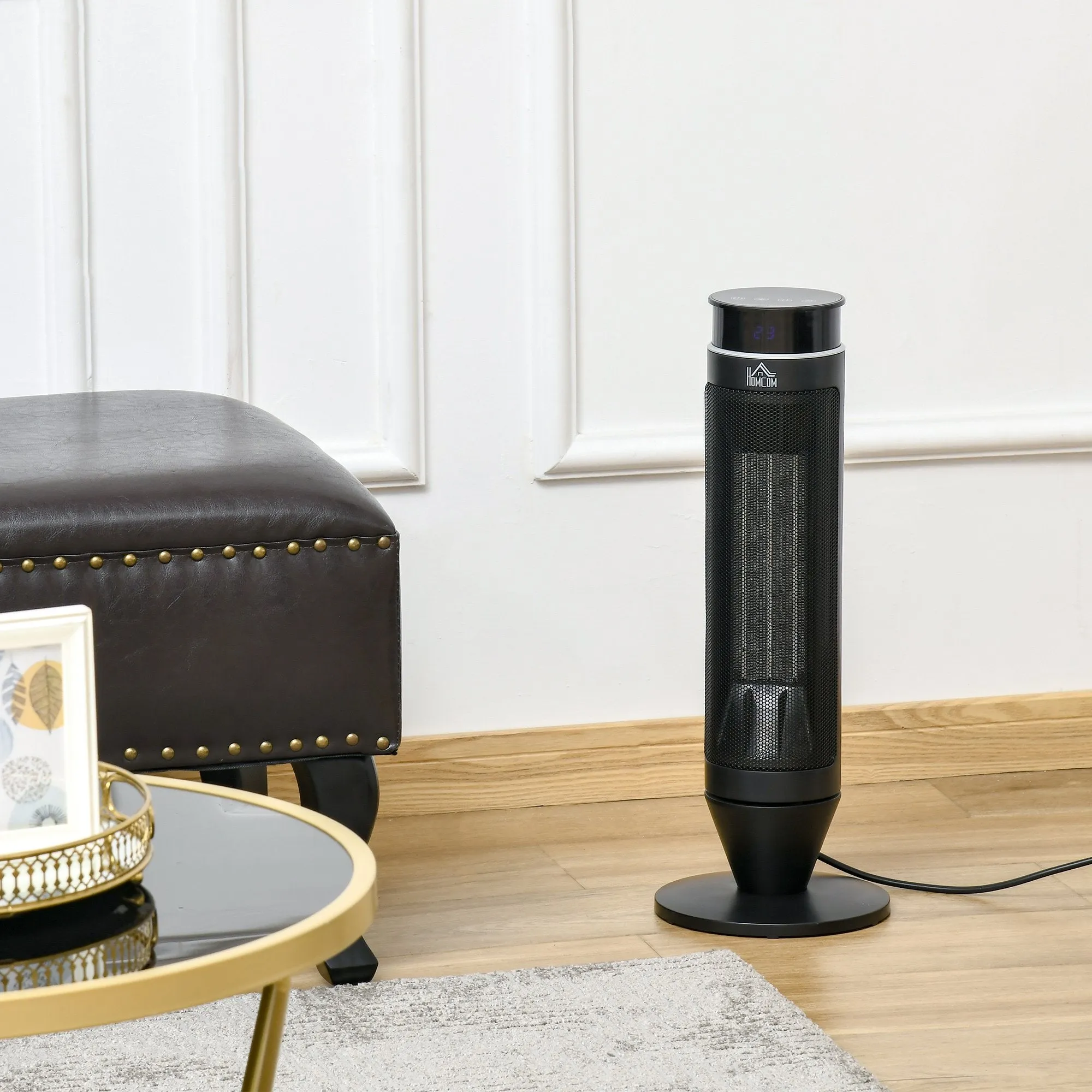 Ceramic Tower Indoor Space Heater w/ 42° Oscillation Remote Control Timer