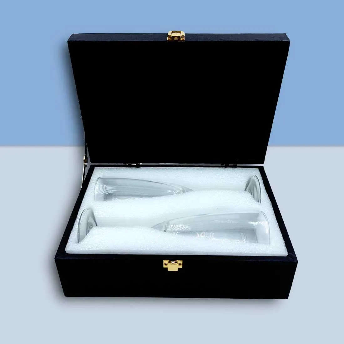 Champagne Glass Set Gift Box Available in Black