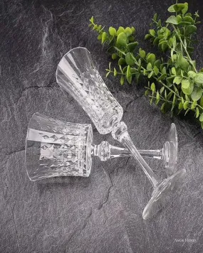 CIANA FINE CUT CRYSTAL WINE & CHAMPANGE GLASS SET