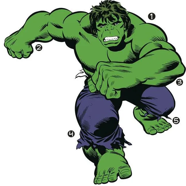 Classic Hulk Comic Giant Wall Decals