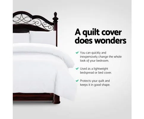 Classic Quilt Cover Set - White