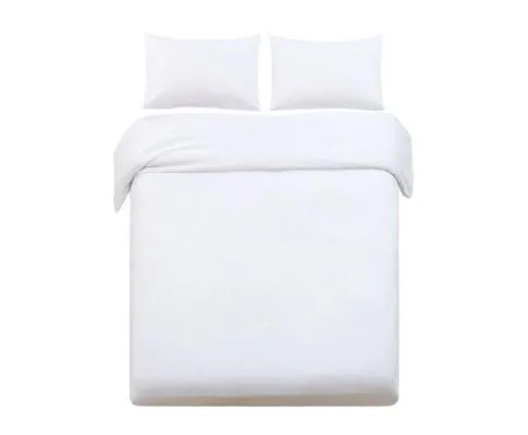 Classic Quilt Cover Set - White