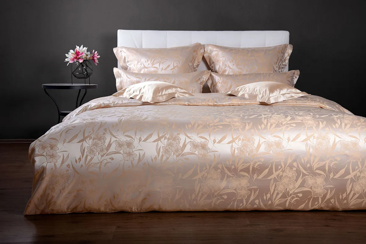 Cloe Natural Pure Mulberry Silk Complete Bed Set