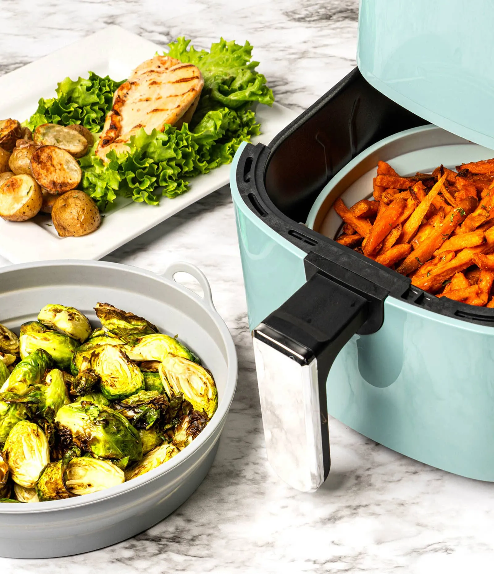 ***Collapsible Silicone Air Fryer Basket (2 shapes)