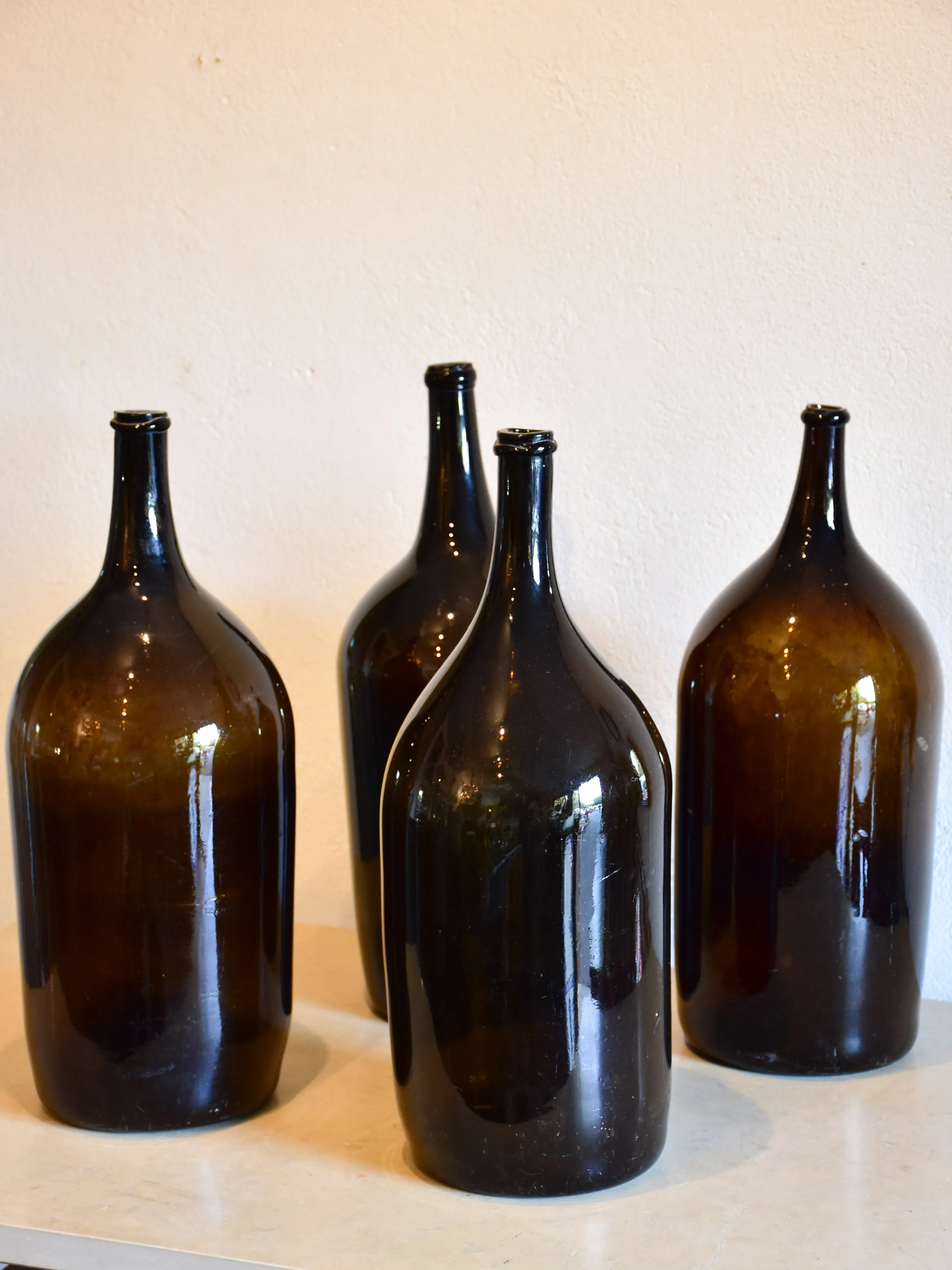 Collection of two large 18th century French bottles