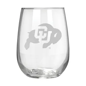 Colorado Buffaloes 17 oz. Stemless Wine Glass