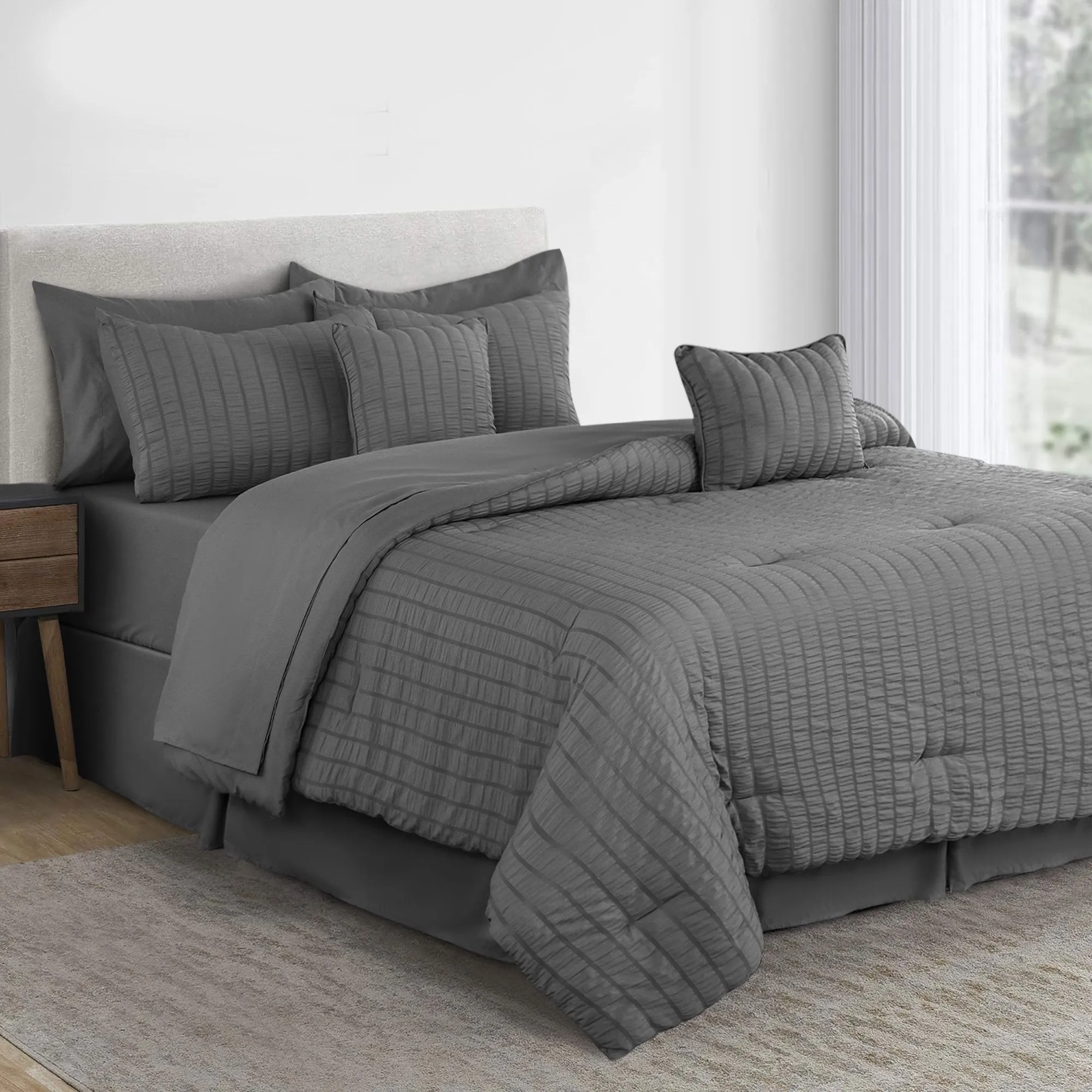 Comforter Set - 10 Piece Bedding Set with Comforter