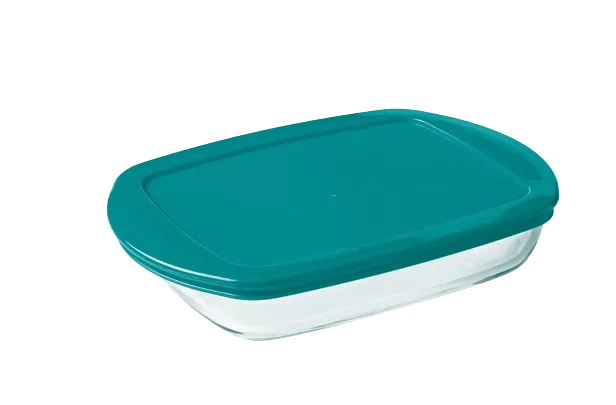 Cook & Store - Rectangular glass dish with lid compatible air fryer