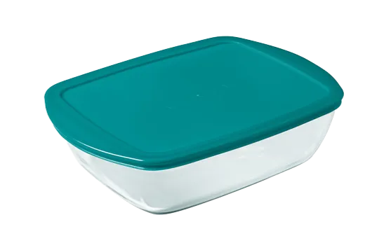 Cook & Store - Rectangular glass dish with lid compatible air fryer