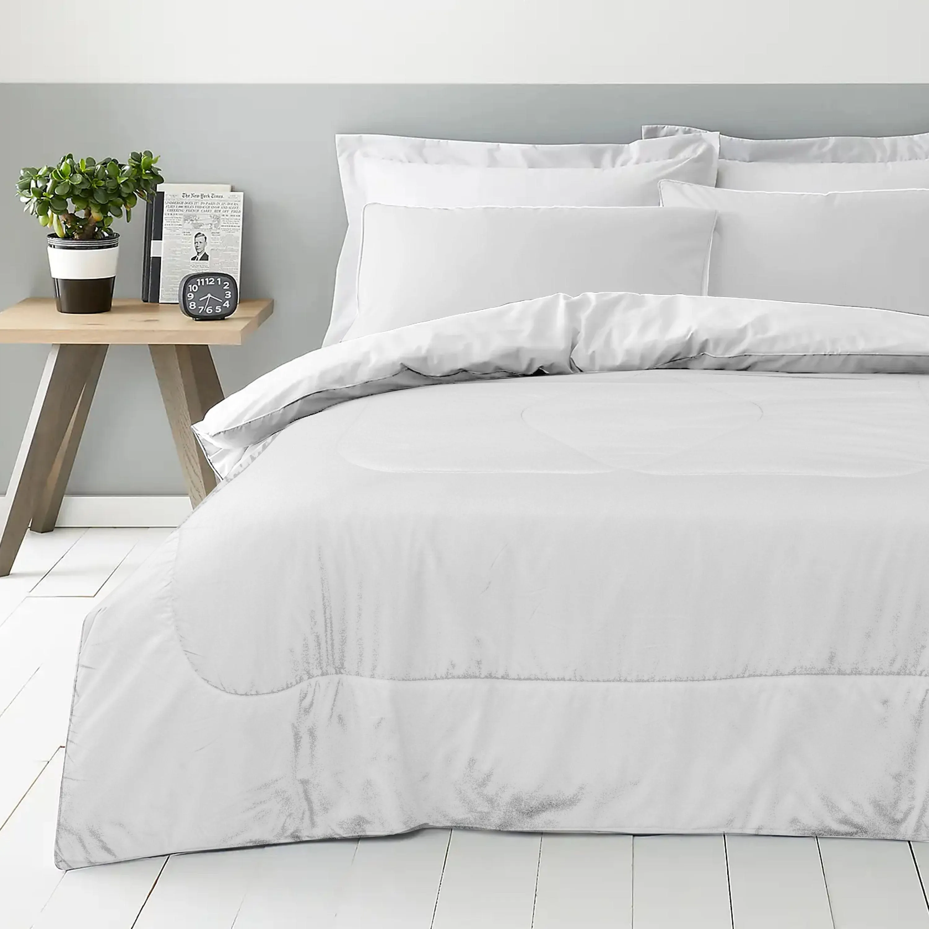 Cotton Home Roll Comforter White