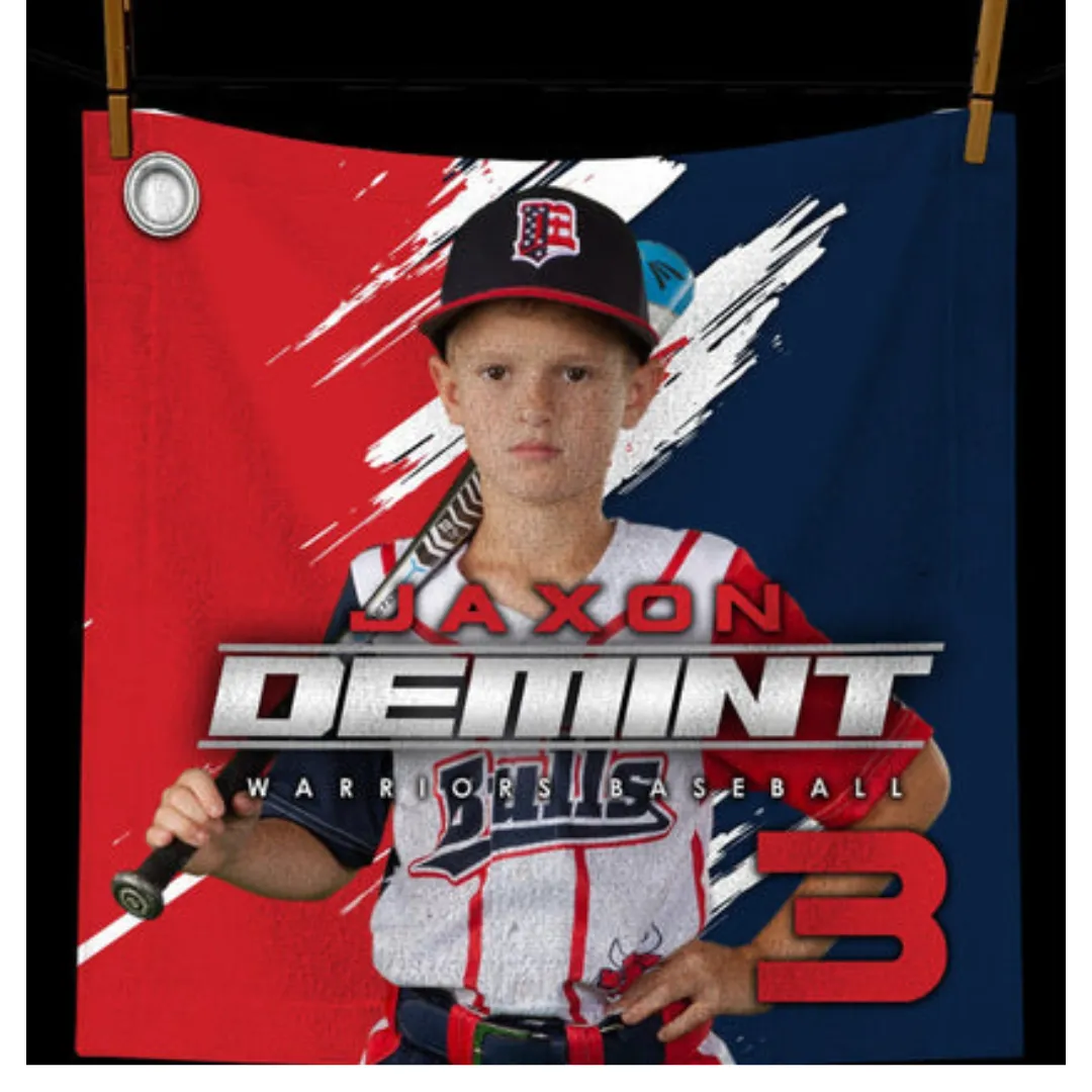 Customized 14"x14" Rally Towels – Sublimated, Grommet & Clip Included