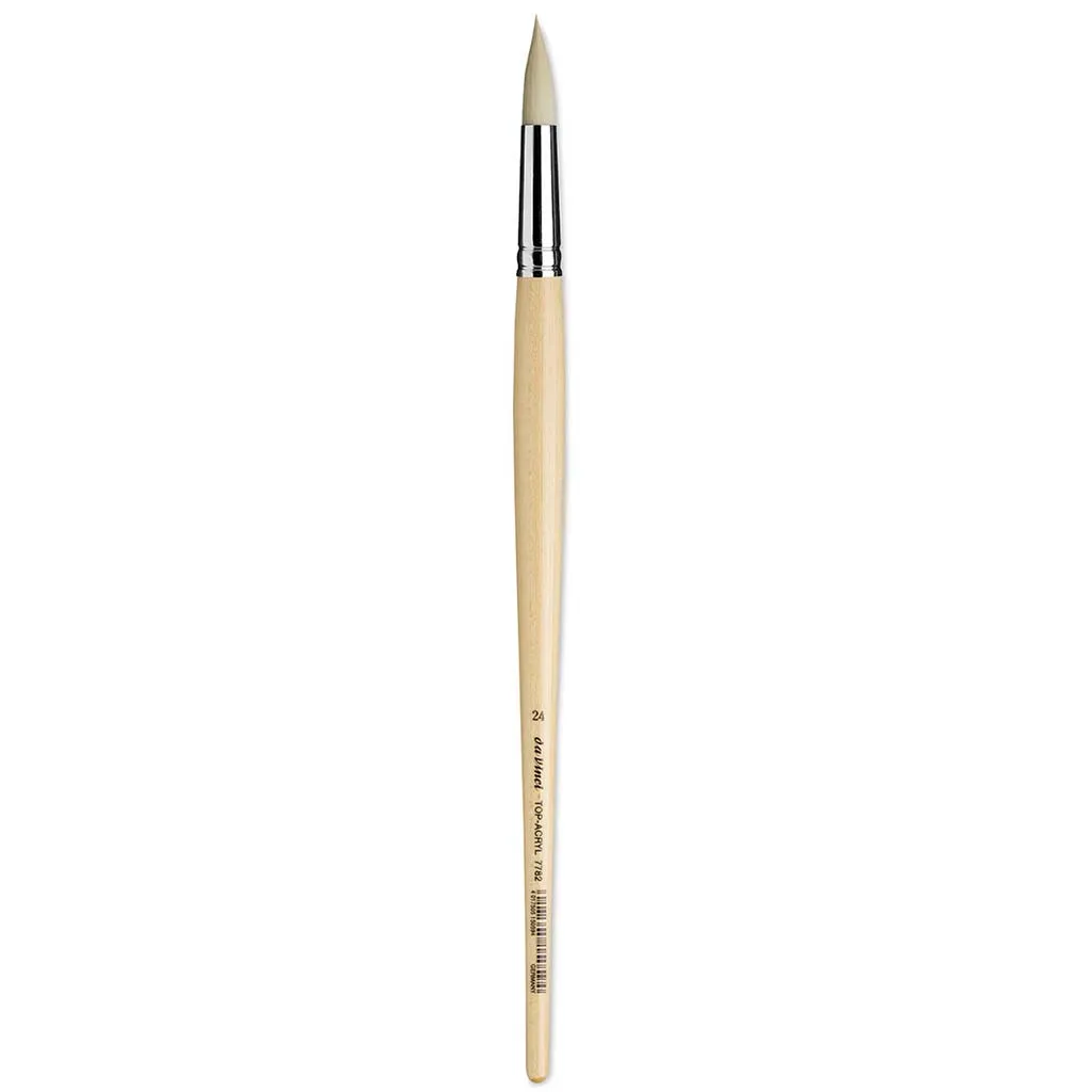 Da Vinci Top Acrylic Synthetic Brush Round Long Handle Size 24