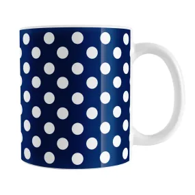 Dark Blue Polka Dot Mug