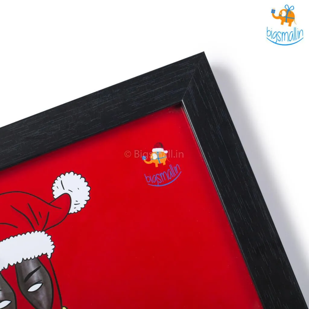 Deadpool Christmas Poster with Frame