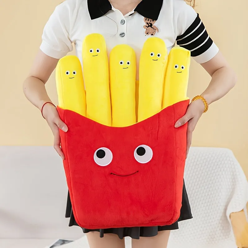 Deliciously Soft French Fries Plush Pillow - The Perfect Funny Food Gift! Christmas、Halloween、Thanksgiving Day