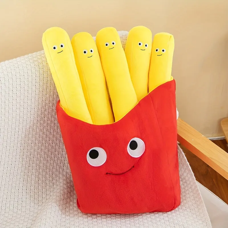 Deliciously Soft French Fries Plush Pillow - The Perfect Funny Food Gift! Christmas、Halloween、Thanksgiving Day