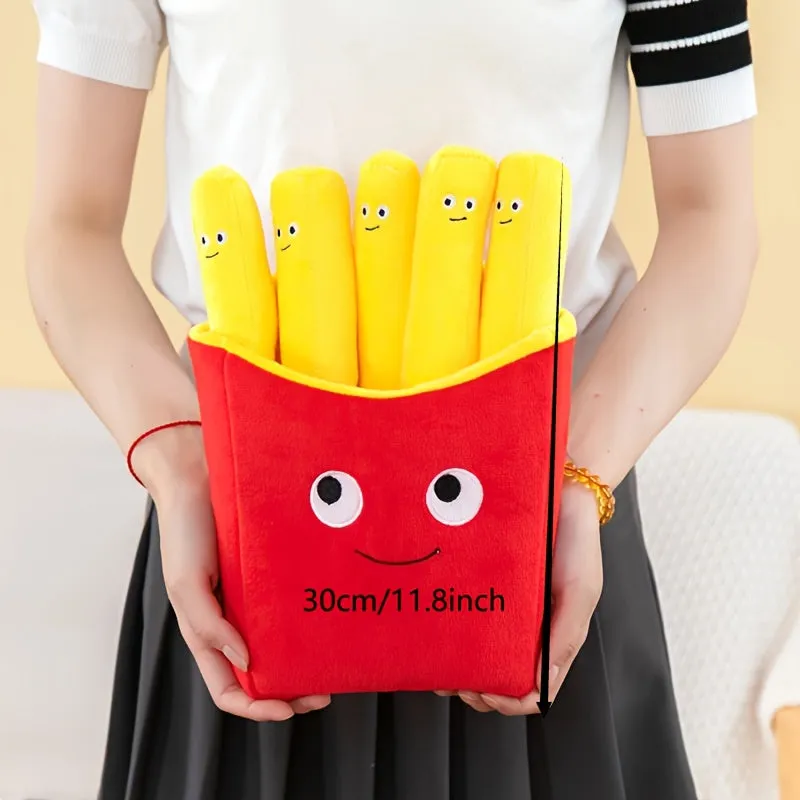 Deliciously Soft French Fries Plush Pillow - The Perfect Funny Food Gift! Christmas、Halloween、Thanksgiving Day