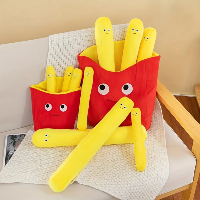 Deliciously Soft French Fries Plush Pillow - The Perfect Funny Food Gift! Christmas、Halloween、Thanksgiving Day