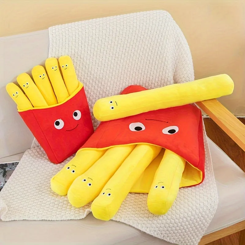 Deliciously Soft French Fries Plush Pillow - The Perfect Funny Food Gift! Christmas、Halloween、Thanksgiving Day