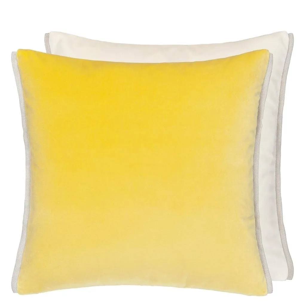 Designers Guild Varese Alchemilla & Parchment Velvet Decorative Pillow