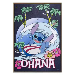 Disney Lilo & Stitch "Ohana" 13 x 19 Inch Framed MDF Wall Art