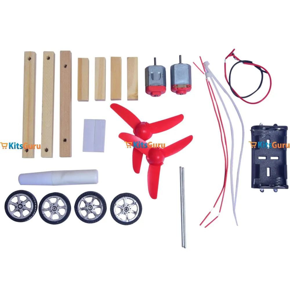 DIY STEM Wooden Electric Propeller Car Kit