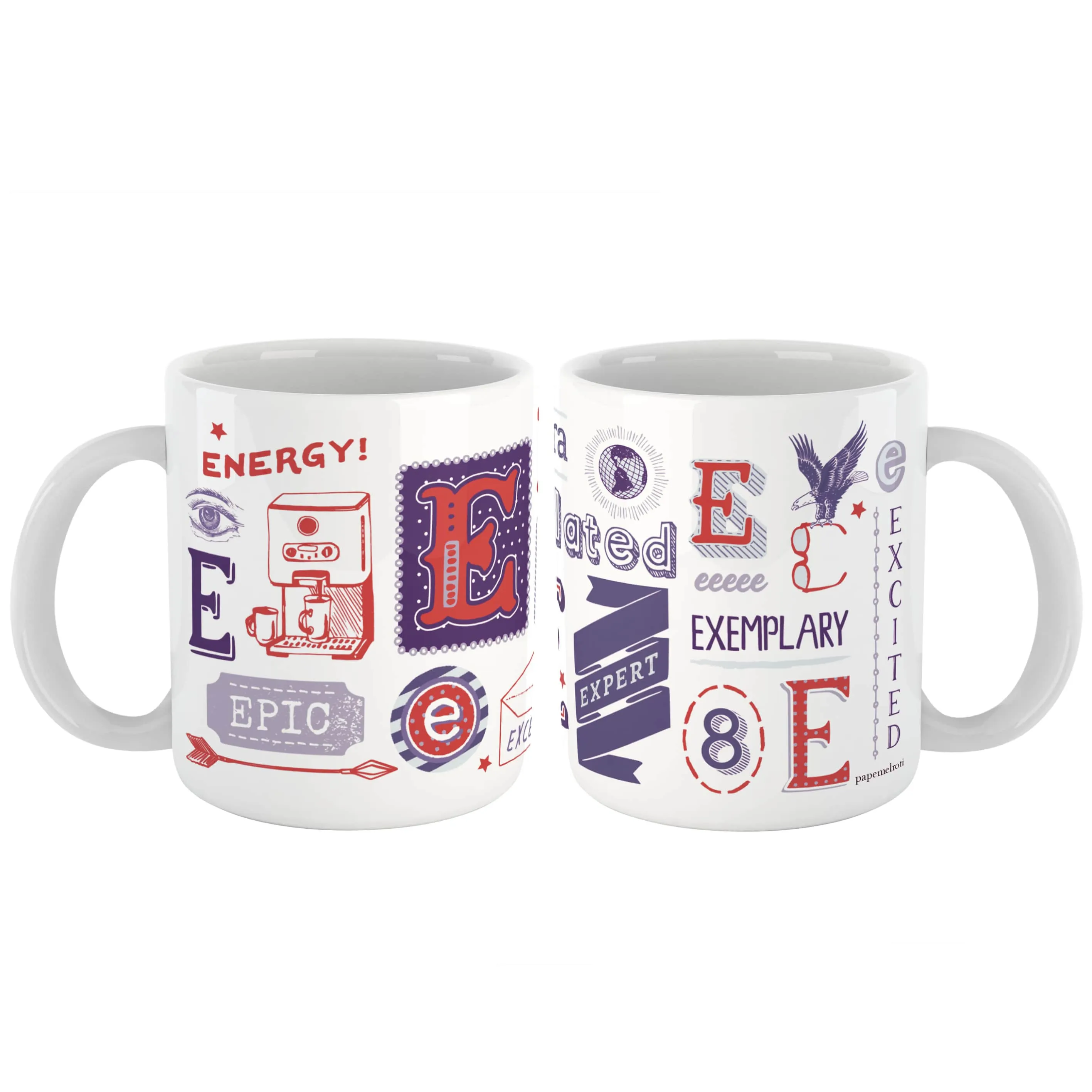 Doodle Monogram Ceramic Mug