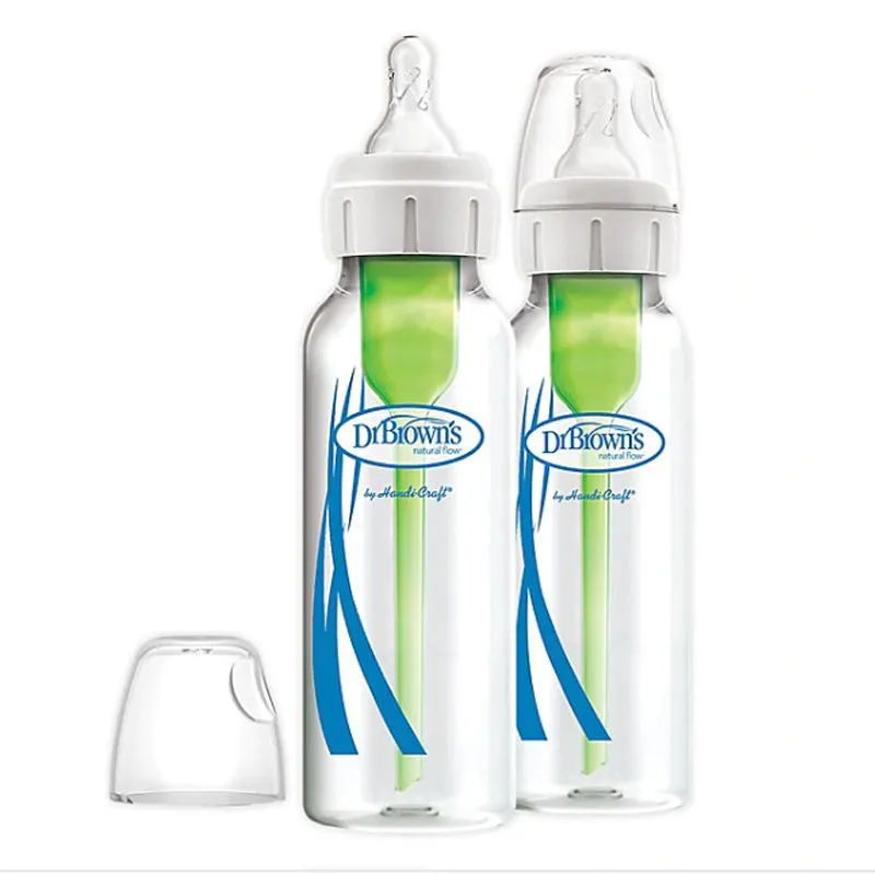 Dr. Brown's Options   Narrow Neck Glass Baby Bottles 8 oz 2-Pack