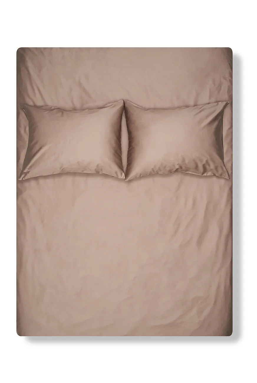 Egyptian Cotton Sateen Bedding in Coffee Color