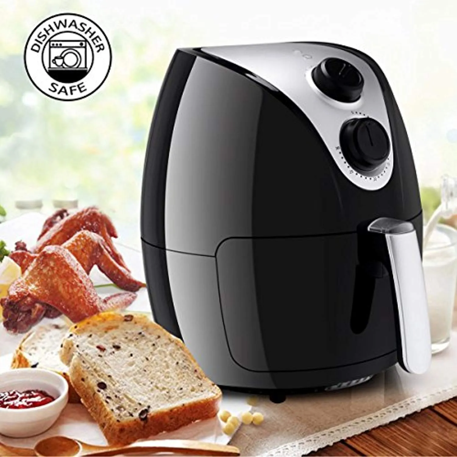 Electric Air Fryer, UL Certified, 3.2 Quart - Healthy Oil Free Cooking