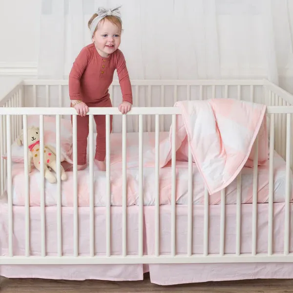 Ely's & Co Four Piece Crib Set Gingham Design