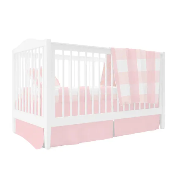 Ely's & Co Four Piece Crib Set Gingham Design