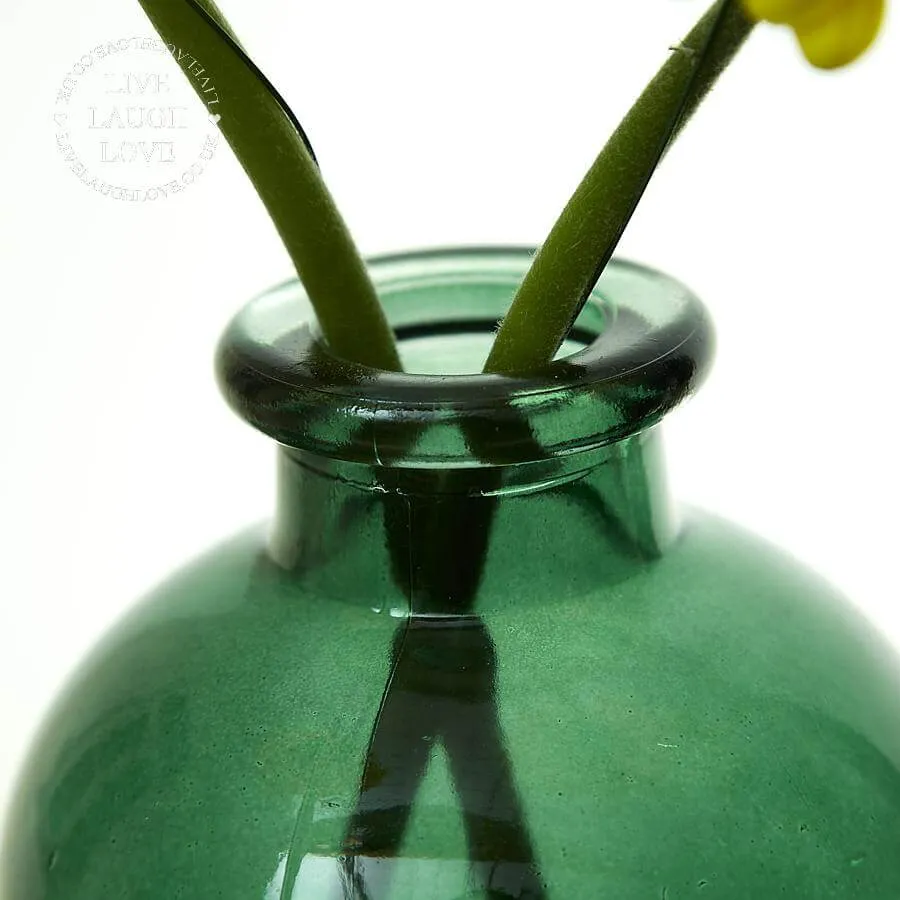 Emerald Green Glass Bottle Vases