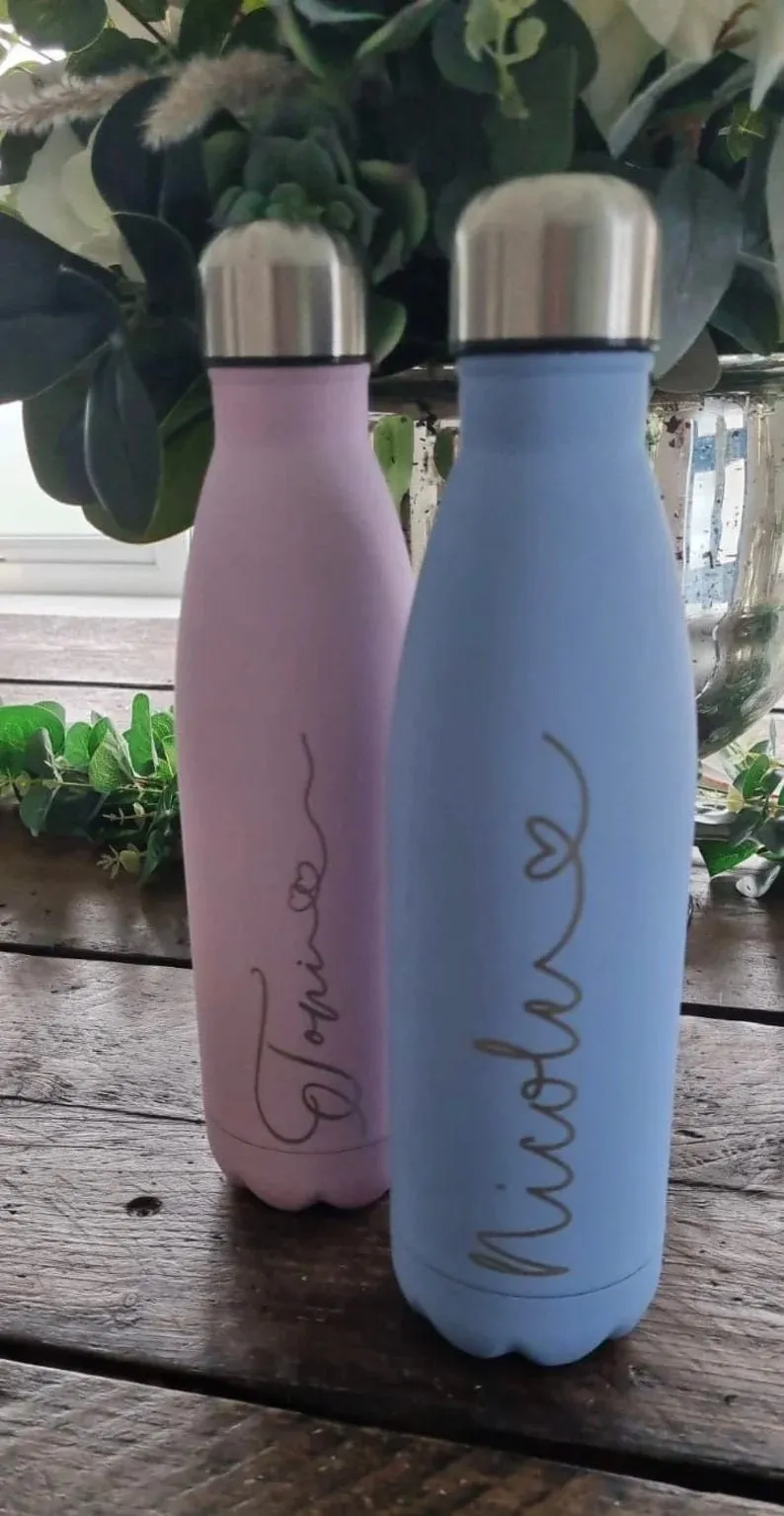 Engraved Personalised Water Bottle Named | Hot and Cold | Personalised Water Bottle | Laser Engraved | healthy Water Bottle | Flask Hot Cold