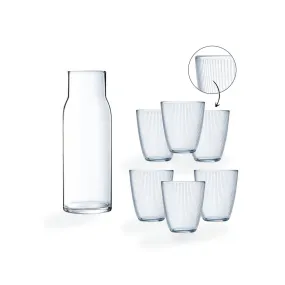 Ensemble 7 Pièces - Carafe   6 Verres - Stripy Funambule