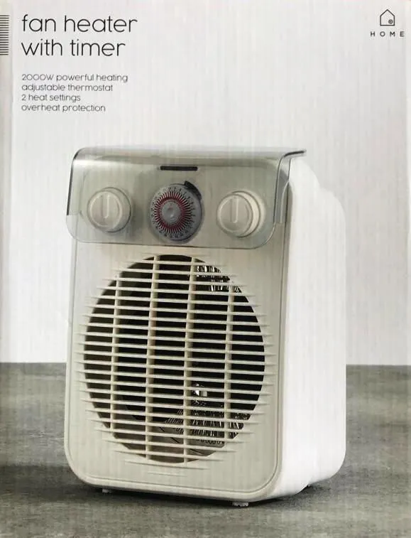 Fan Heater With Timer - 2000W