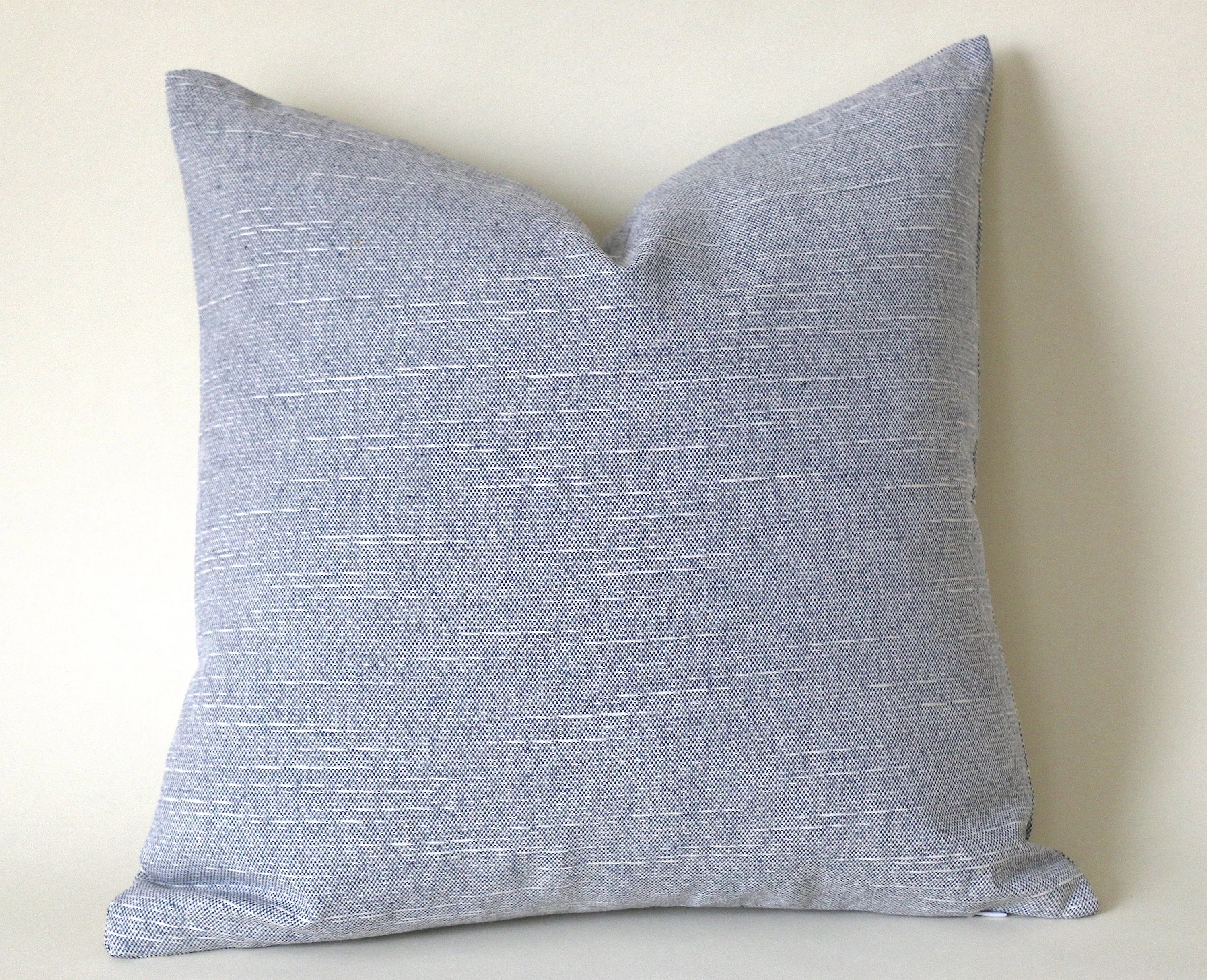 Farmhouse Pillow Cover 20x20 / Ticking Stripe 20x20 / Solid Blue 26x26 / Chambray Blue Pillow / Solid pillow 12x21 / Light Blue