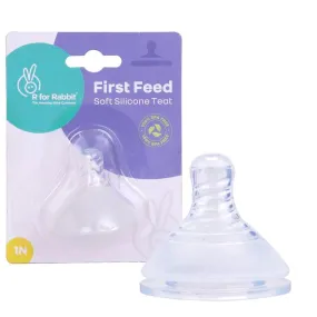 First Feed Soft Silicone Teat for Glass/PP Bottle (Spare Parts)