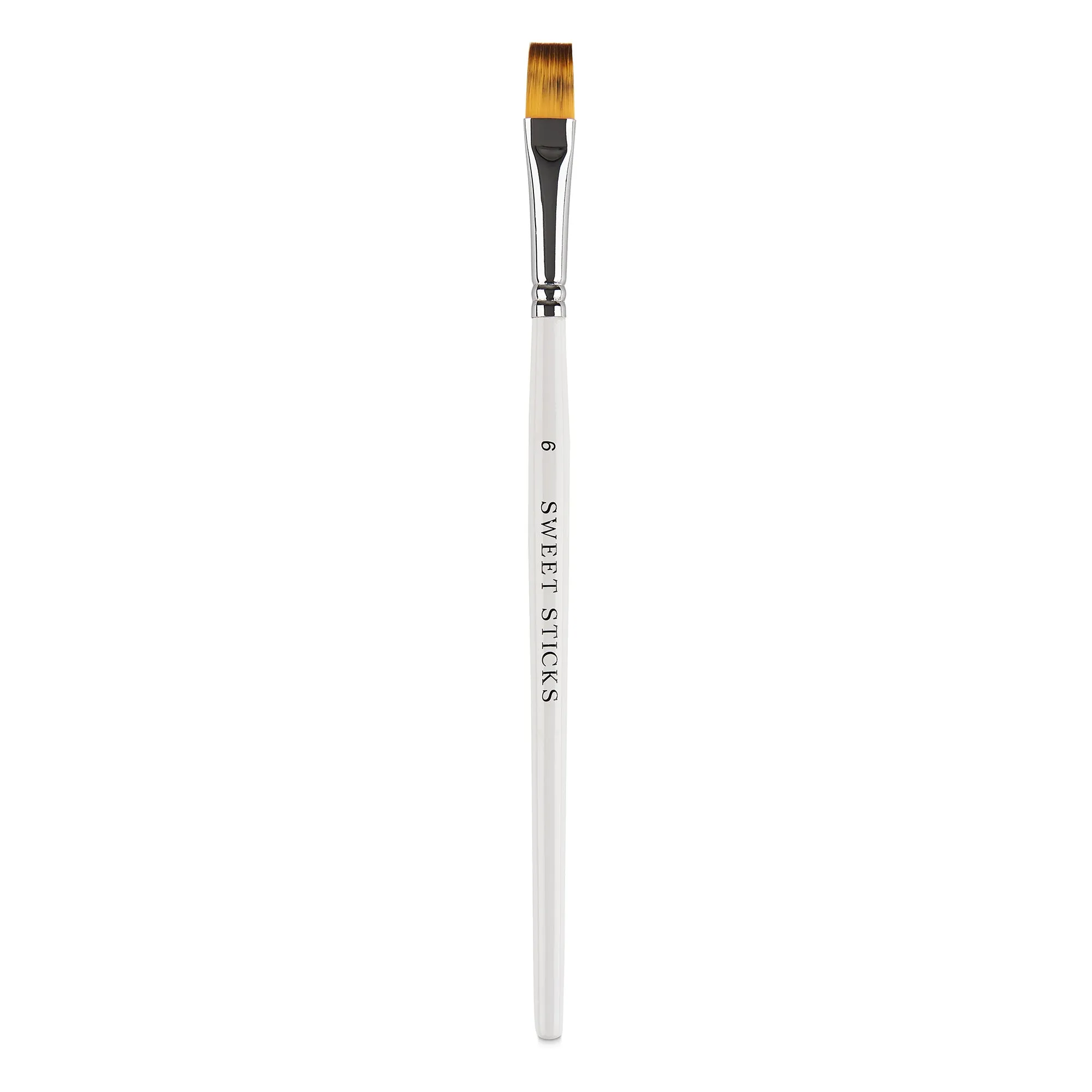 FLAT BRUSH #4 Food Grade Culinary Paint Brush by Sweet Sticks use with Edible Paint, Cookie Painting, Cake Decorating