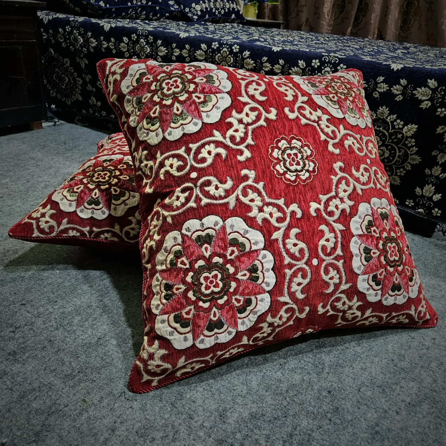 Floor Cushion Cover 2Pcs Set